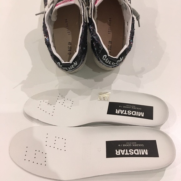 Golden Goose Mid Star Multi Paillettes/White NIB - Picture 7 of 9